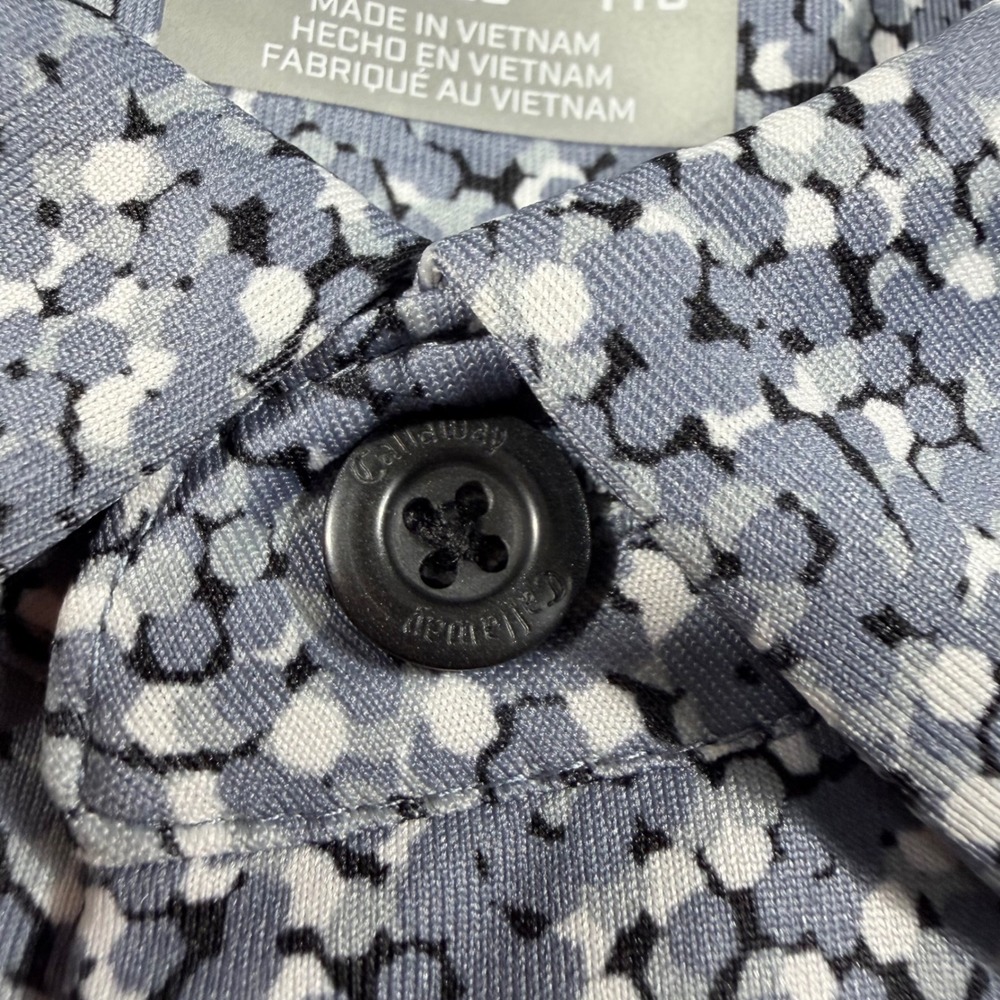 NWT Callaway Mens XXL Golf Polo Shirt Opti Dri Stretch Sun Protection Caviar - Picture 8 of 13